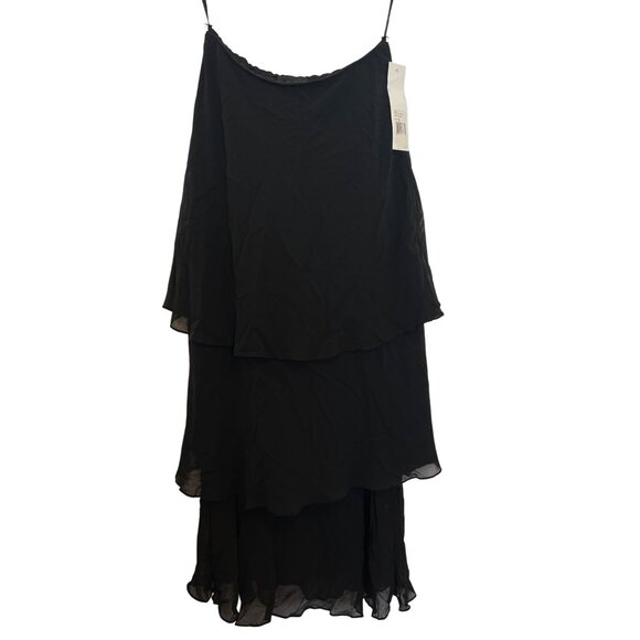 Alex Evenings Dresses & Skirts - Alex Evenings Womens Black Tiered Chiffon Strapless Dress Size S